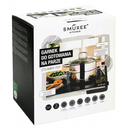 Garnek Gotowanie Na Parze Indukcja 2,5 L Smukee